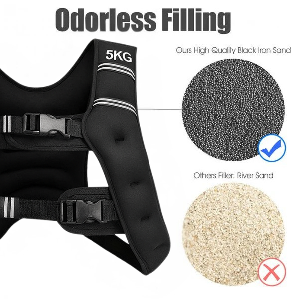 ZZX Adjustable Weighted Vest Workout Equipment with Reflective Stripe