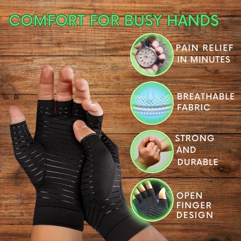 ZXX Copper Therapy Gloves – Compression Support for Hand Comfort and Mobility