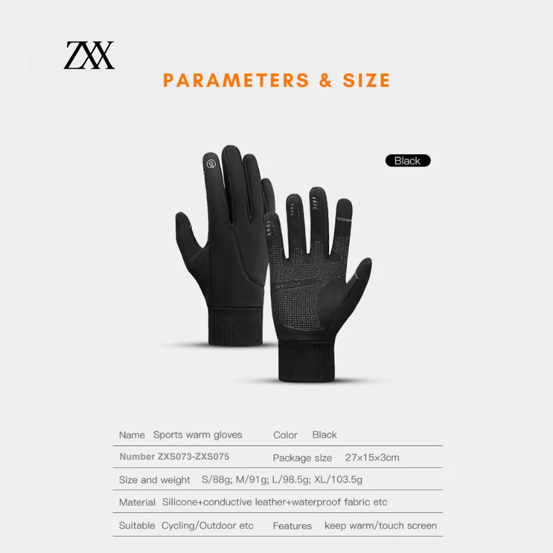 ZXX FrostShield™ | Winter Thermal Gloves – Touchscreen, Windproof