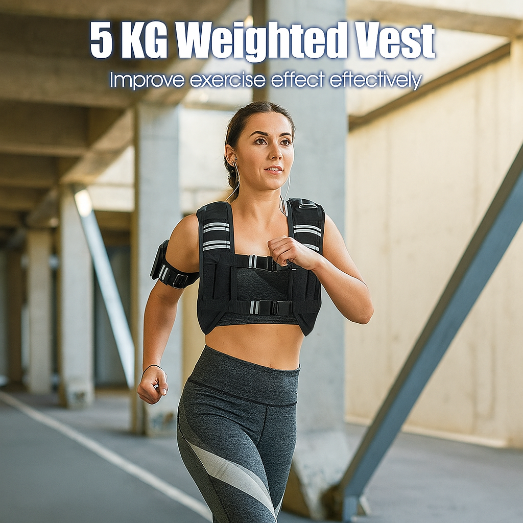 ZZX Adjustable Weighted Vest Workout Equipment with Reflective Stripe