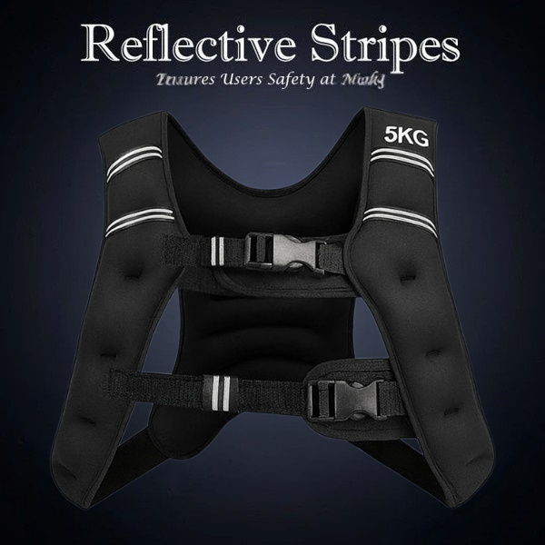 ZZX Adjustable Weighted Vest Workout Equipment with Reflective Stripe