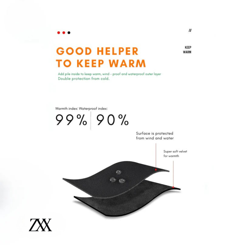 ZXX FrostShield Winter Thermal Gloves – Touchscreen, Windproof & Water-Resistant