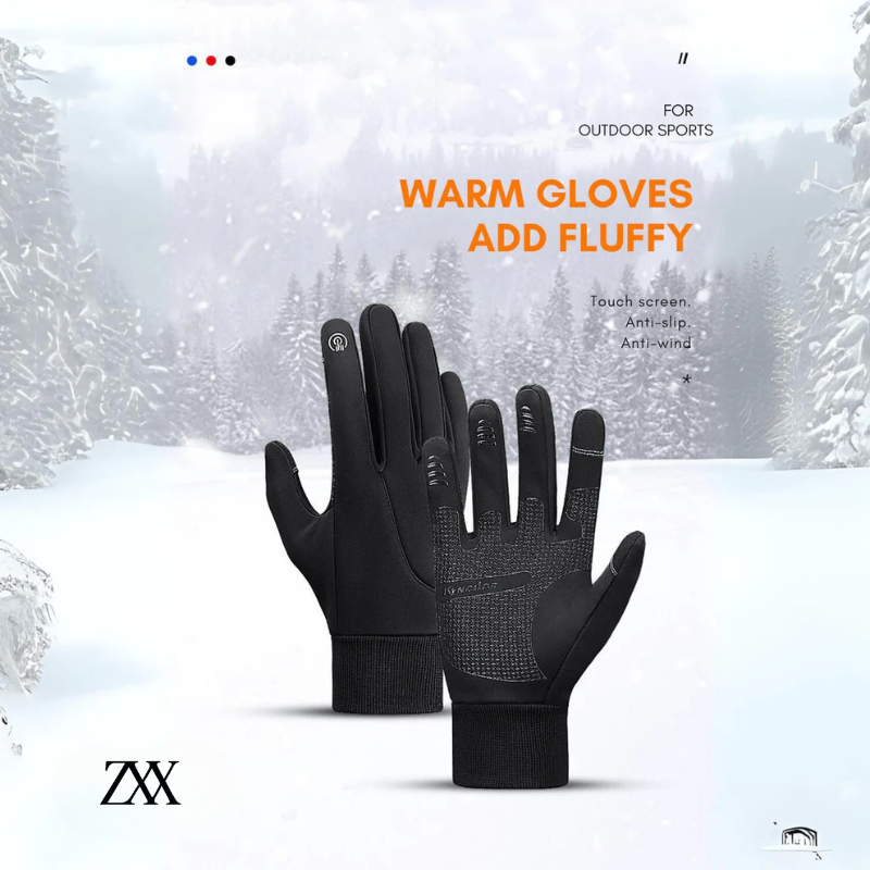 ZXX FrostShield Winter Thermal Gloves – Touchscreen, Windproof & Water-Resistant