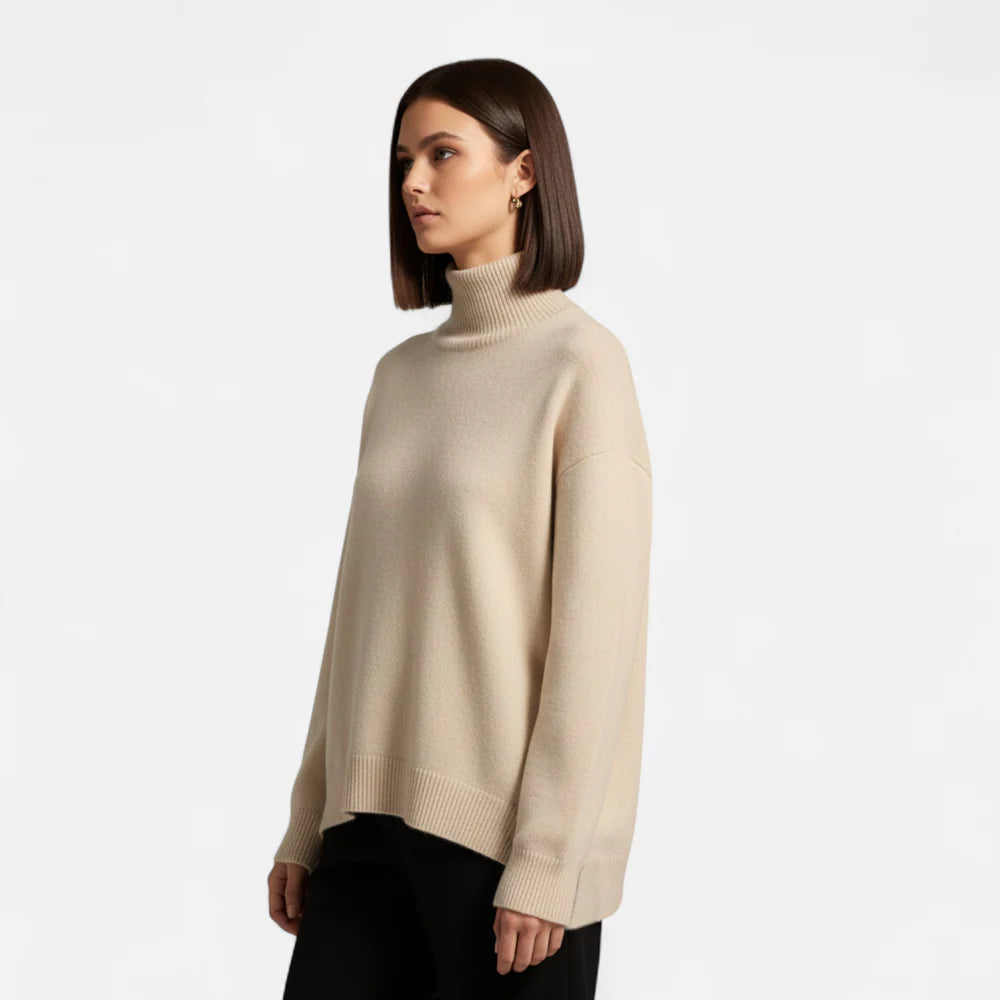 ZXX Women’s Cashmere Turtleneck Jumper | 100% Cashmere, Soft Luxury Knit, Warm Winter Roll-Neck Sweater