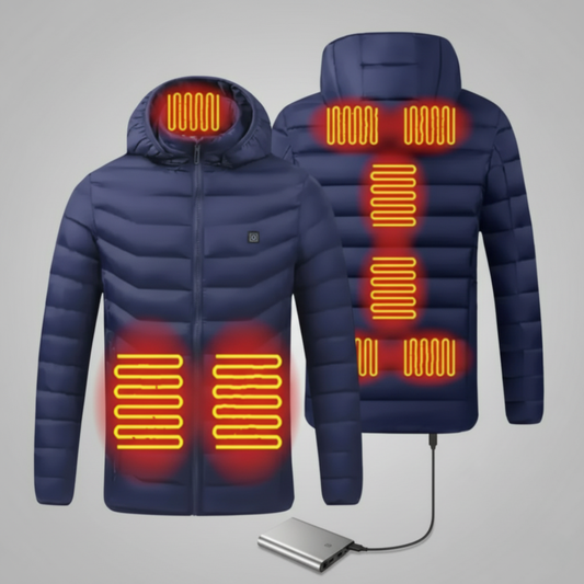 ZXX HeatCore™ | Hooded Heated Jacket – 9 Zones, 3 Heat Levels, Thick & Washable