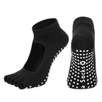 Black Yoga Pilates Grip Socks for Women with Non-Slip Grip