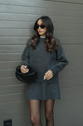 ZXX | Premium Ribbed Knit Skirt Suit Set - Oversized Sweater & Pencil Skirt (Two-Piece)