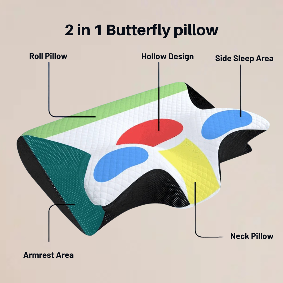 ZXX Anti-Snore Butterfly Pillow – Orthopedic Neck & Shoulder Support