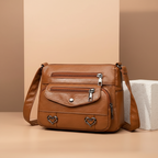 Premium Soft Vegan Leather Crossbody Bag – Vintage Style Shoulder Strap