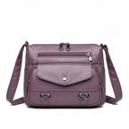 Premium Soft Vegan Leather Crossbody Bag – Vintage Style Shoulder Strap