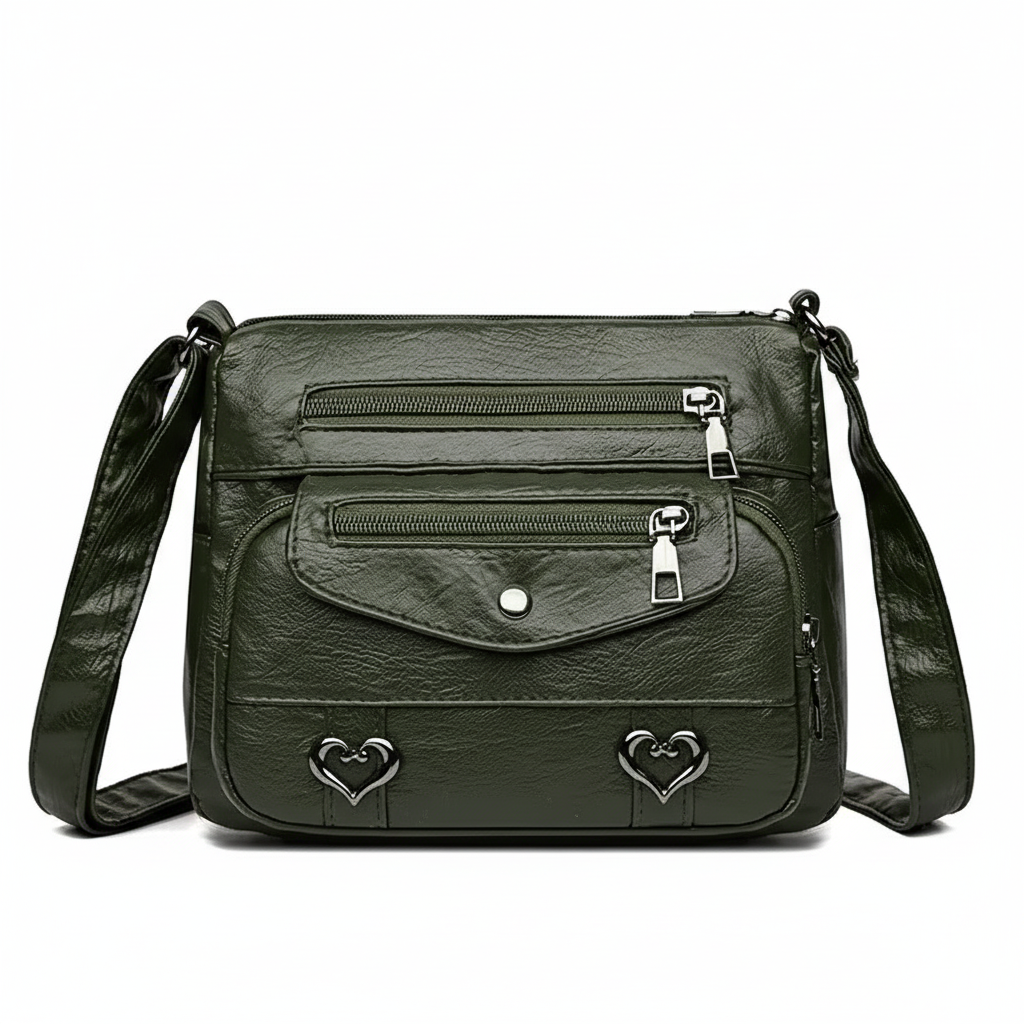 Premium Soft Vegan Leather Crossbody Bag – Vintage Style Shoulder Strap