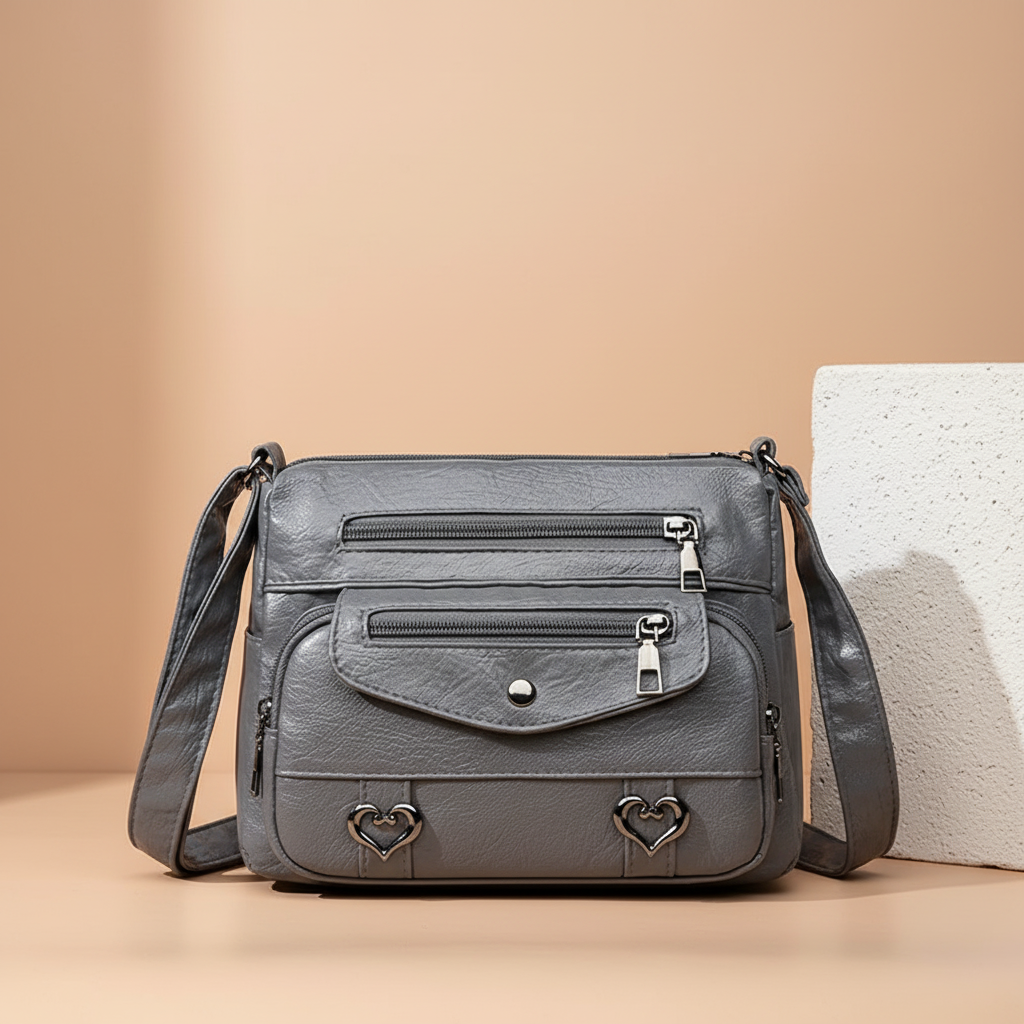 Premium Soft Vegan Leather Crossbody Bag – Vintage Style Shoulder Strap