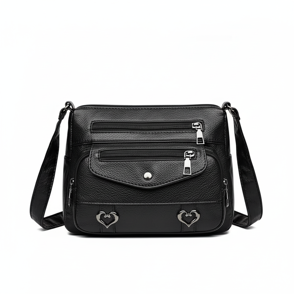 Premium Soft Vegan Leather Crossbody Bag – Vintage Style Shoulder Strap