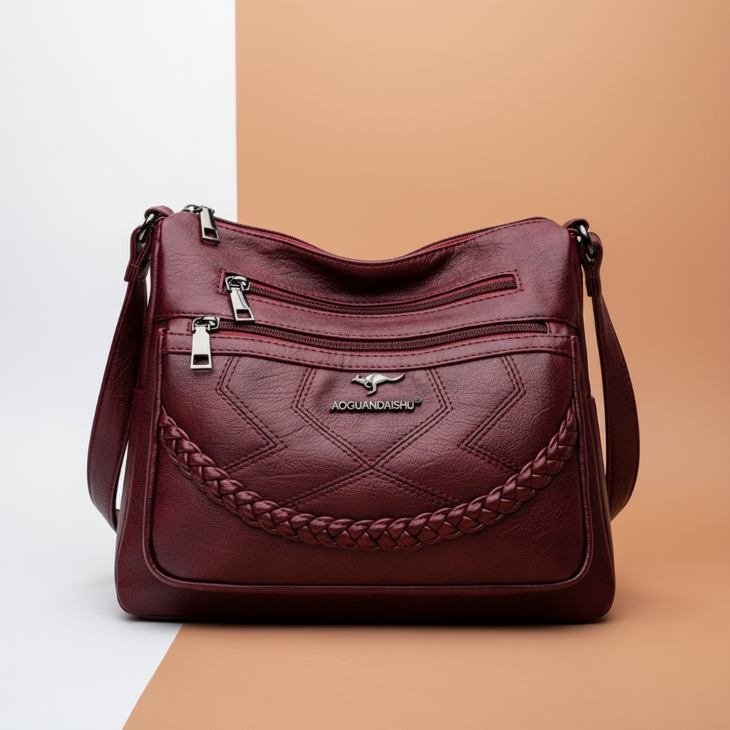 Premium Soft Vegan Leather Crossbody Handbag – Modern Design & Everyday Versatility