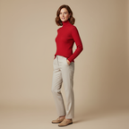 ZXX Cashmere Turtleneck Sweater for Women - Pure Mongolian Wool Knit Jumper