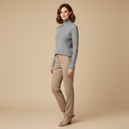 ZXX Cashmere Turtleneck Sweater for Women - Pure Mongolian Wool Knit Jumper