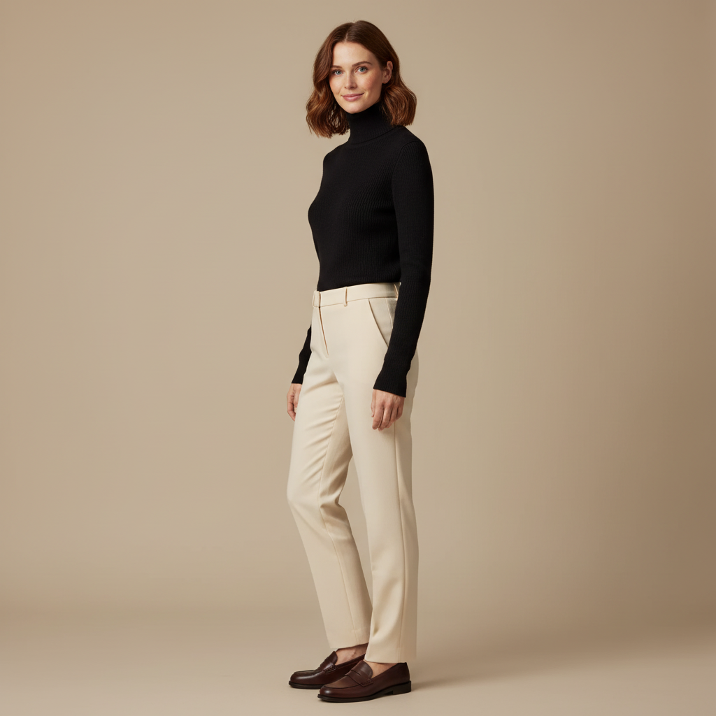 ZXX Cashmere Turtleneck Sweater for Women - Pure Mongolian Wool Knit Jumper