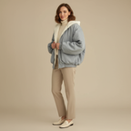 ZXX  FrostLuxe™ | Women’s Hooded Winter Jacket – Short Insulated Coat for Effortless Warmth