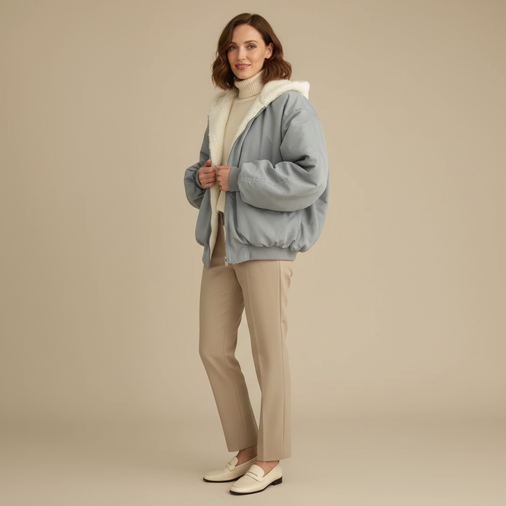 ZXX  FrostLuxe™ | Women’s Hooded Winter Jacket – Short Insulated Coat for Effortless Warmth