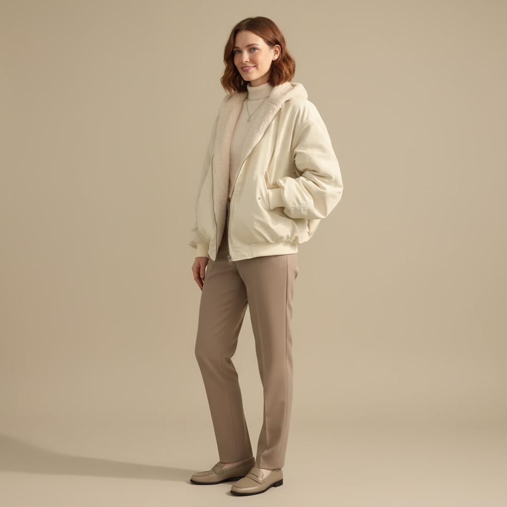 ZXX  FrostLuxe™ | Women’s Hooded Winter Jacket – Short Insulated Coat for Effortless Warmth