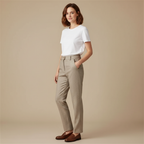 ZXX | Women's Signature Tailored Trousers - Slim Fit Smart Dress Pants