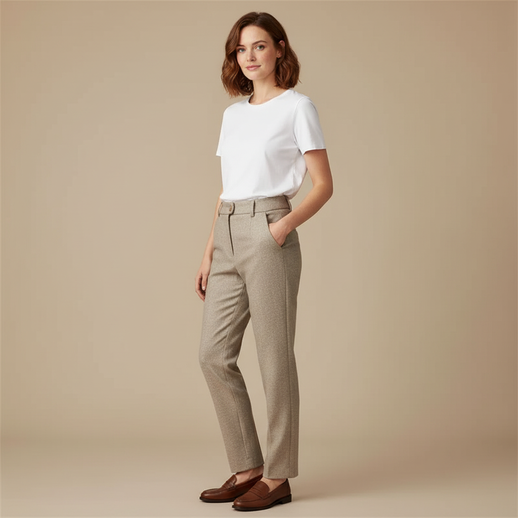 ZXX | Women's Signature Tailored Trousers - Slim Fit Smart Dress Pants