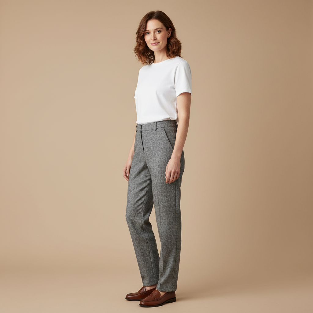 ZXX | Women's Signature Tailored Trousers - Slim Fit Smart Dress Pants