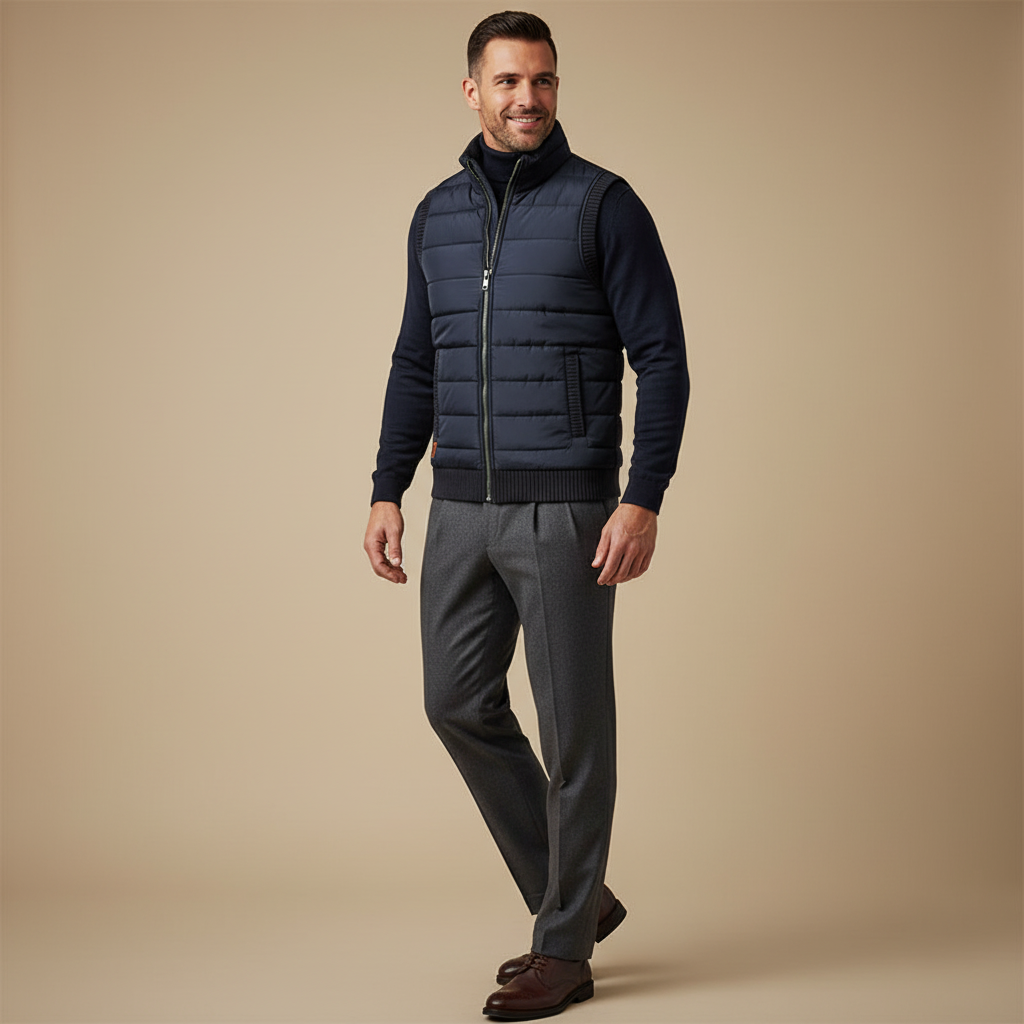 ZXX LeviTherm™ | Fleece Bodywarmer for Men – Lightweight Warmth, Modern Winter Style