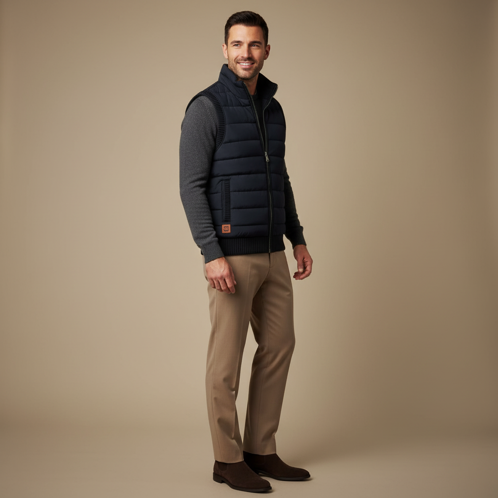 ZXX LeviTherm™ | Fleece Bodywarmer for Men – Lightweight Warmth, Modern Winter Style
