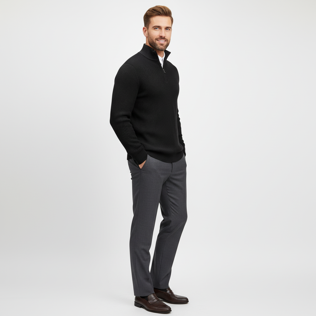 ZXX Men's Knit Half-Zip Sweater – Versatile Everyday Comfort