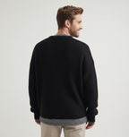 ZXX Men's Ribbed Knitted Oversized Sweater – Relaxed Thermal Comfort