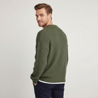 ZXX Men's Ribbed Knitted Oversized Sweater – Relaxed Thermal Comfort
