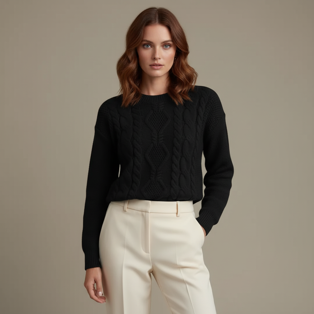 Everesse London | Women’s Chunky Cable-Knit Sweater