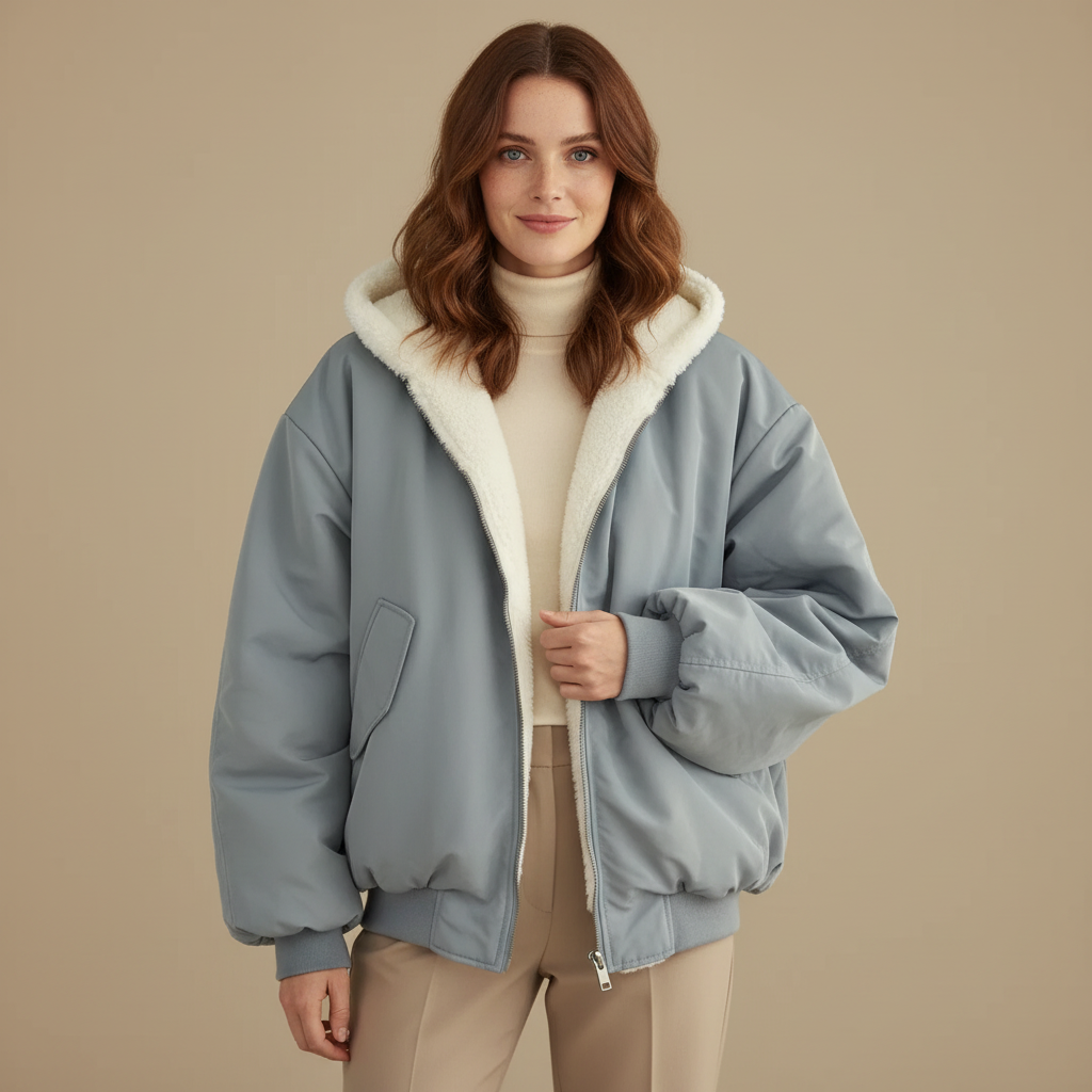 ZXX  FrostLuxe™ | Women’s Hooded Winter Jacket – Short Insulated Coat for Effortless Warmth