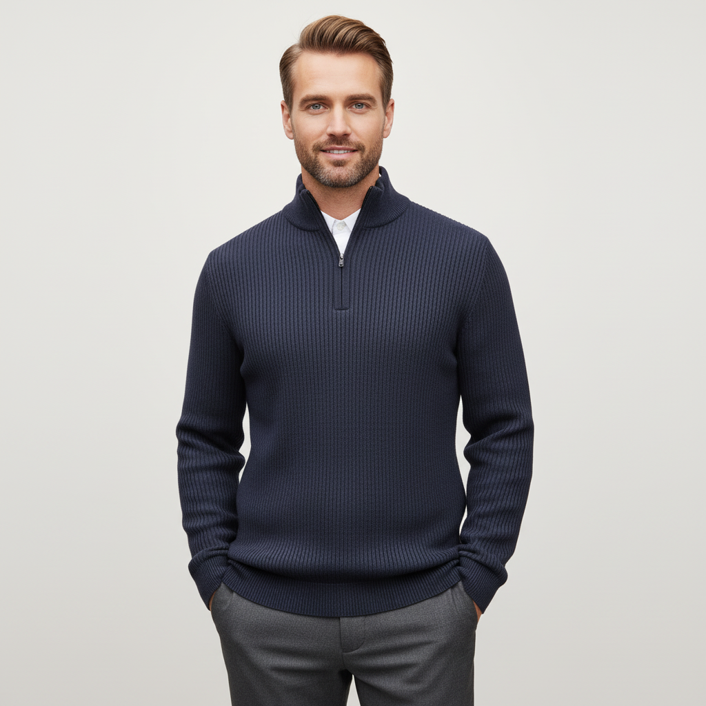 ZXX Men's Knit Half-Zip Sweater – Versatile Everyday Comfort