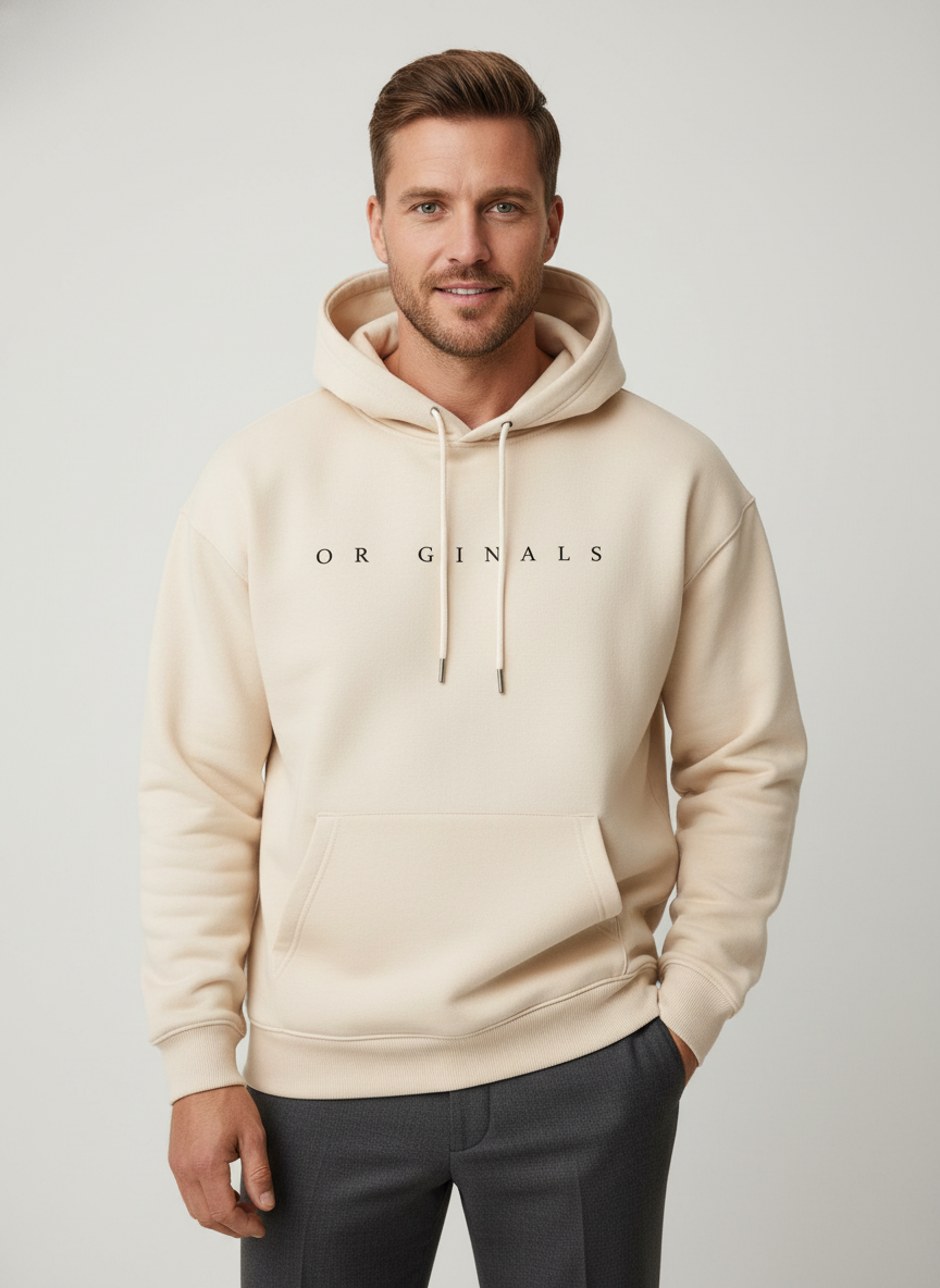 Men's Premium Cotton Blend Hoodie – Modern Fit & Everyday Warmth