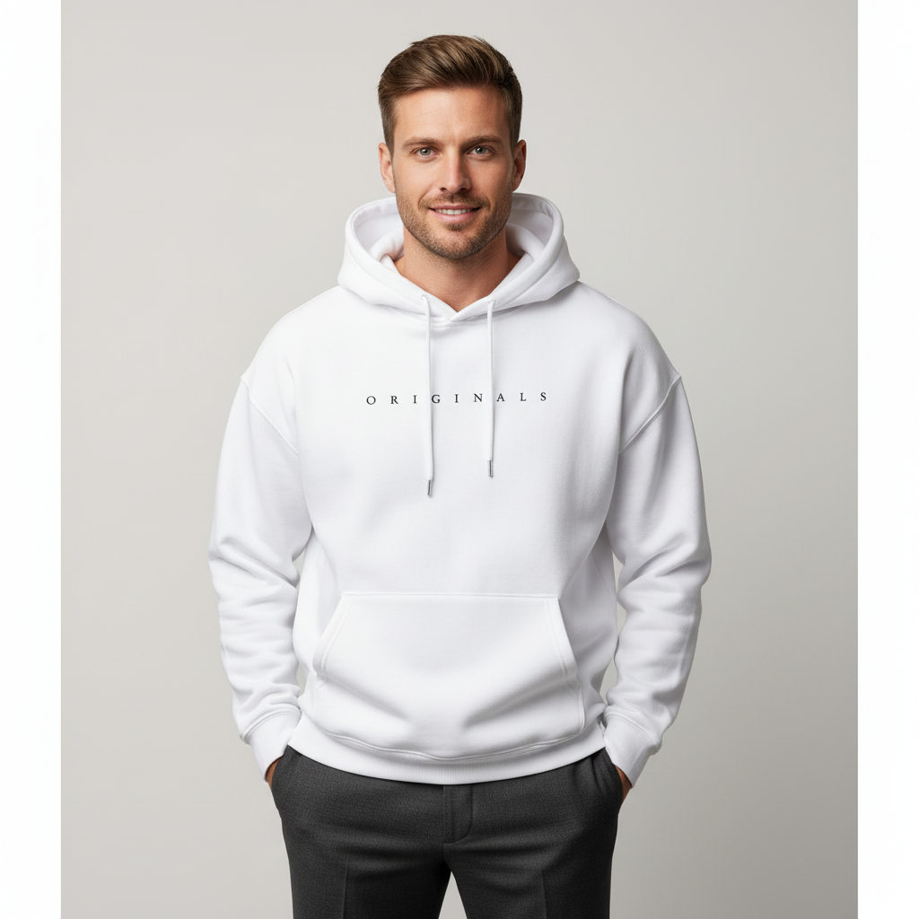 Men's Premium Cotton Blend Hoodie – Modern Fit & Everyday Warmth