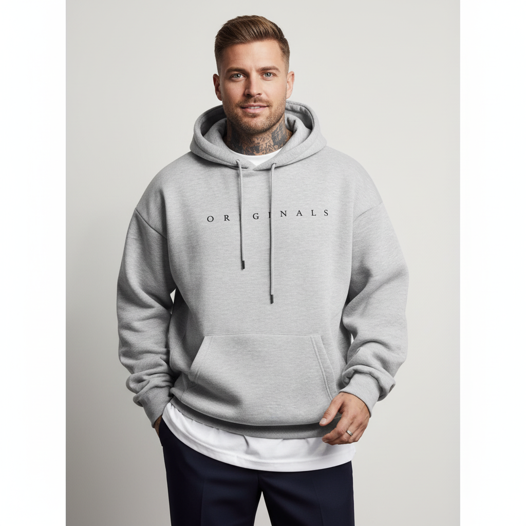 Men's Premium Cotton Blend Hoodie – Modern Fit & Everyday Warmth