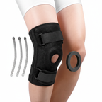 5XL–8XL Extra Wide Knee Brace – Open Patella Compression Support for Sports & Daily Comfort (Black) - ZXX