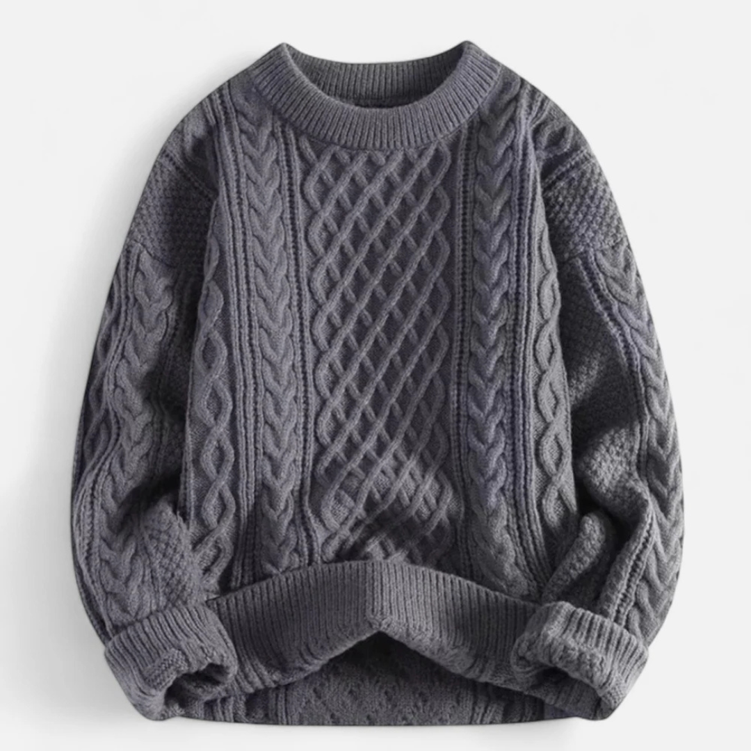 ZXX Women’s Wool Sweater – Cable-Knit Round Neck Pullover | Soft Warm Wool