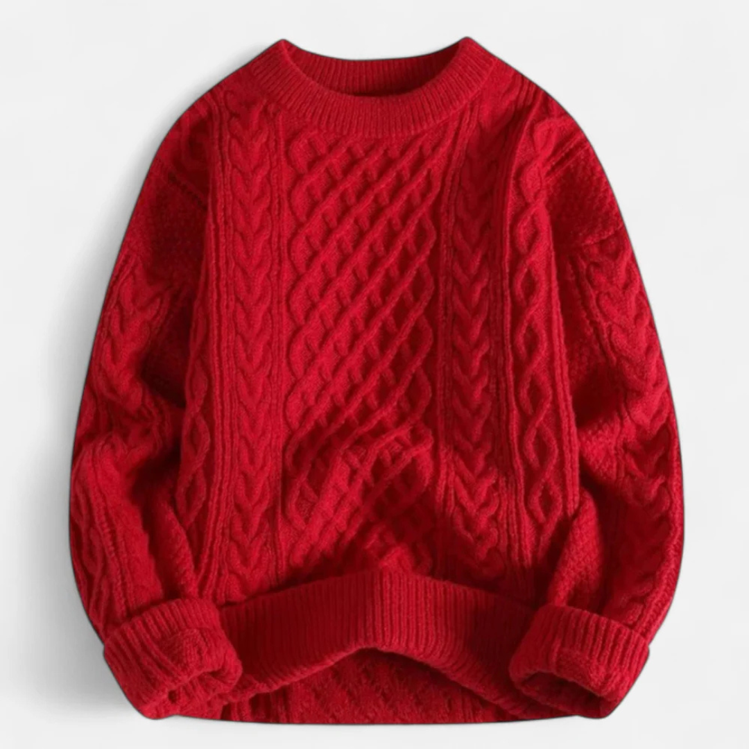 ZXX Women’s Wool Sweater – Cable-Knit Round Neck Pullover | Soft Warm Wool